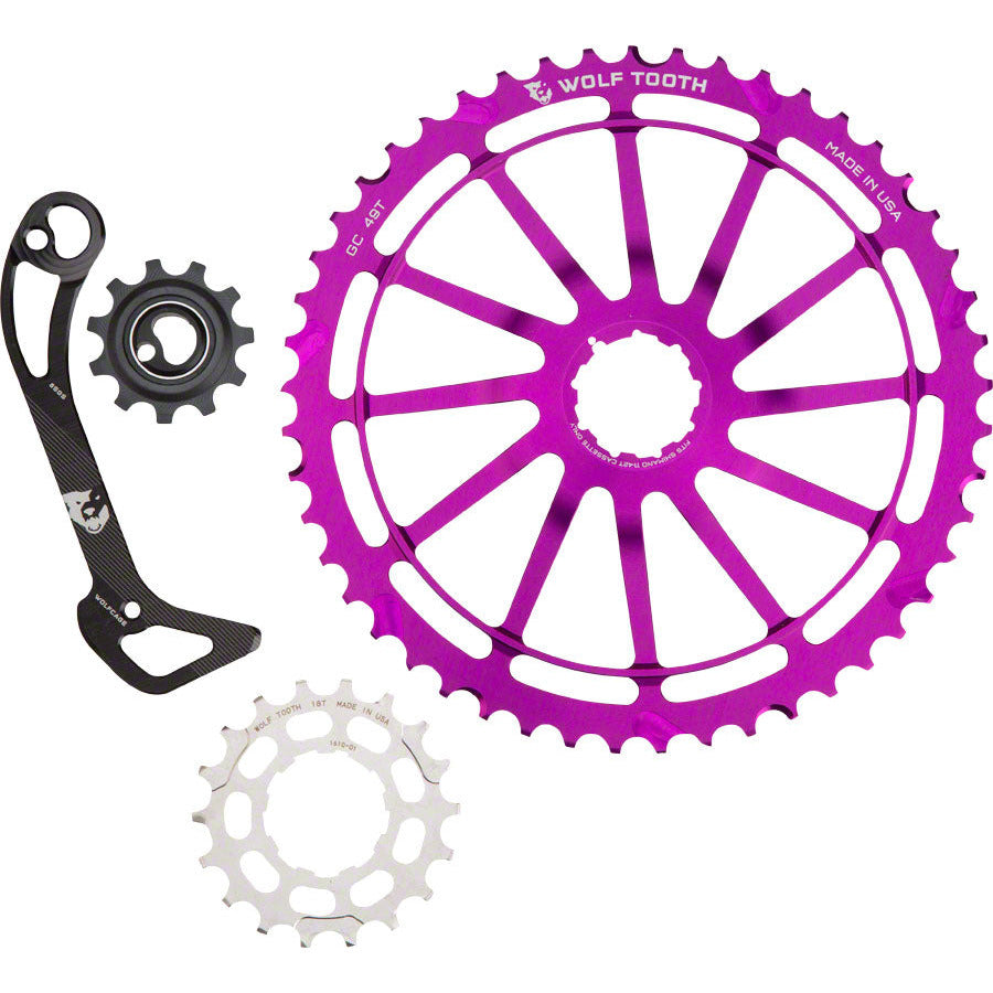 wolf-tooth-wolfcage-combo-pack-includes-49t-cog-18t-cog-sgs-adaptor-cage-for-xt8000-purple