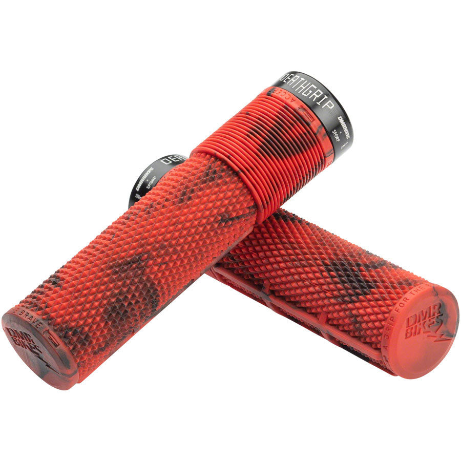 dmr-deathgrip-flangeless-grips-thick-lock-on-marble-red