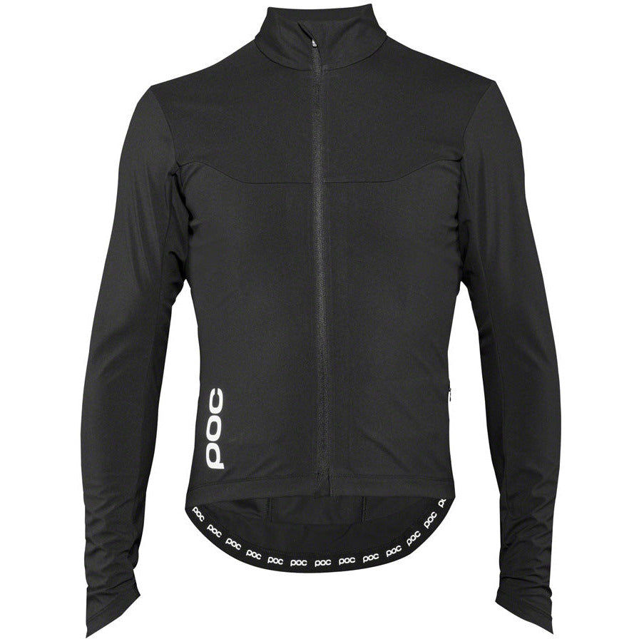 poc-essential-road-windproof-jersey-uranium-black-long-sleeve-mens-large