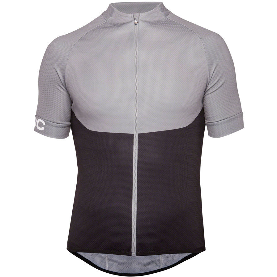 poc-essential-xc-zip-tee-jersey-steel-gray-short-sleeve-mens-medium