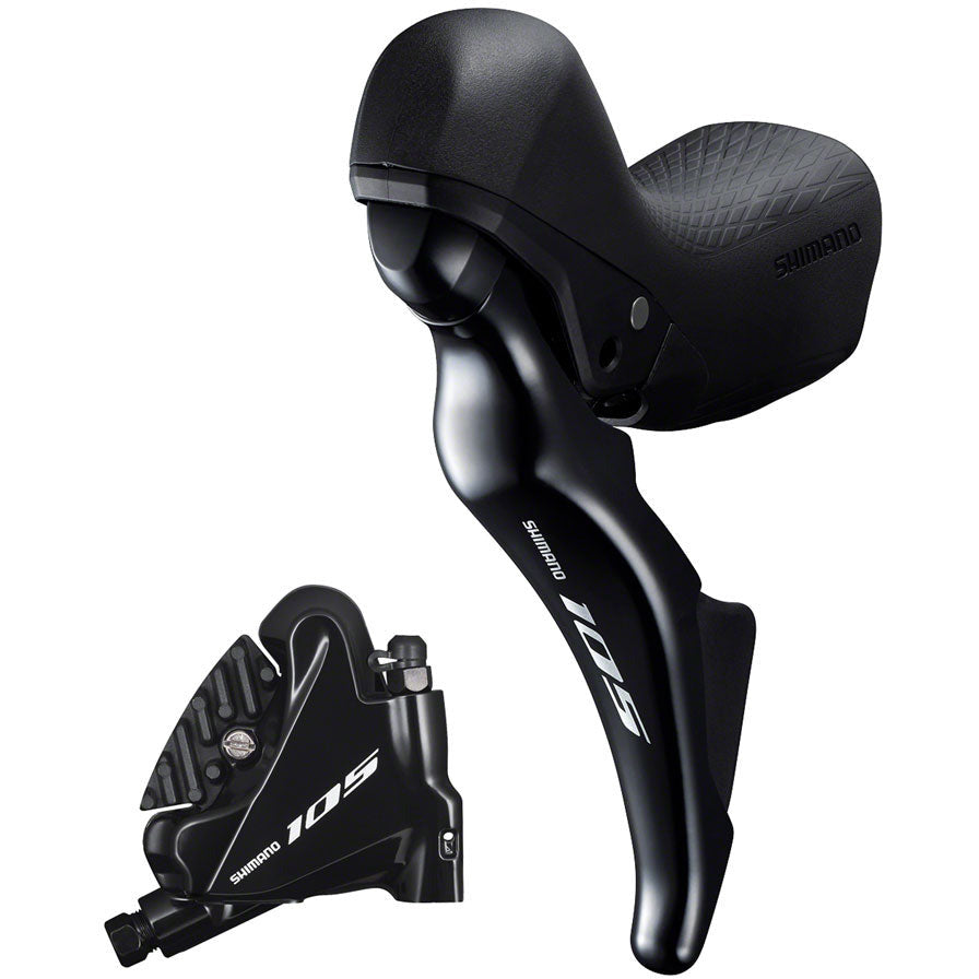 shimano-105-st-r7025-left-short-reach-double-hydraulic-brake-shift-lever-with-br-r7070-front-flat-mount-caliper-and-fork-adaptor