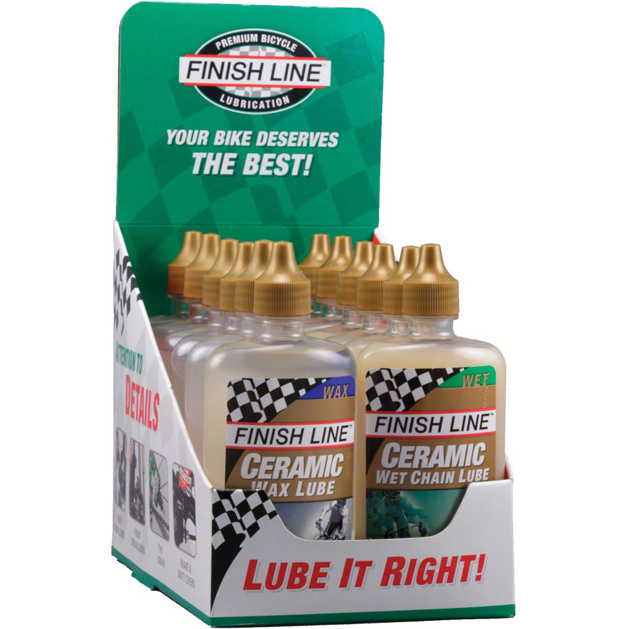 finish-line-wet-and-ceramic-wax-bike-chain-lube-4-fl-oz-drip-box-of-12