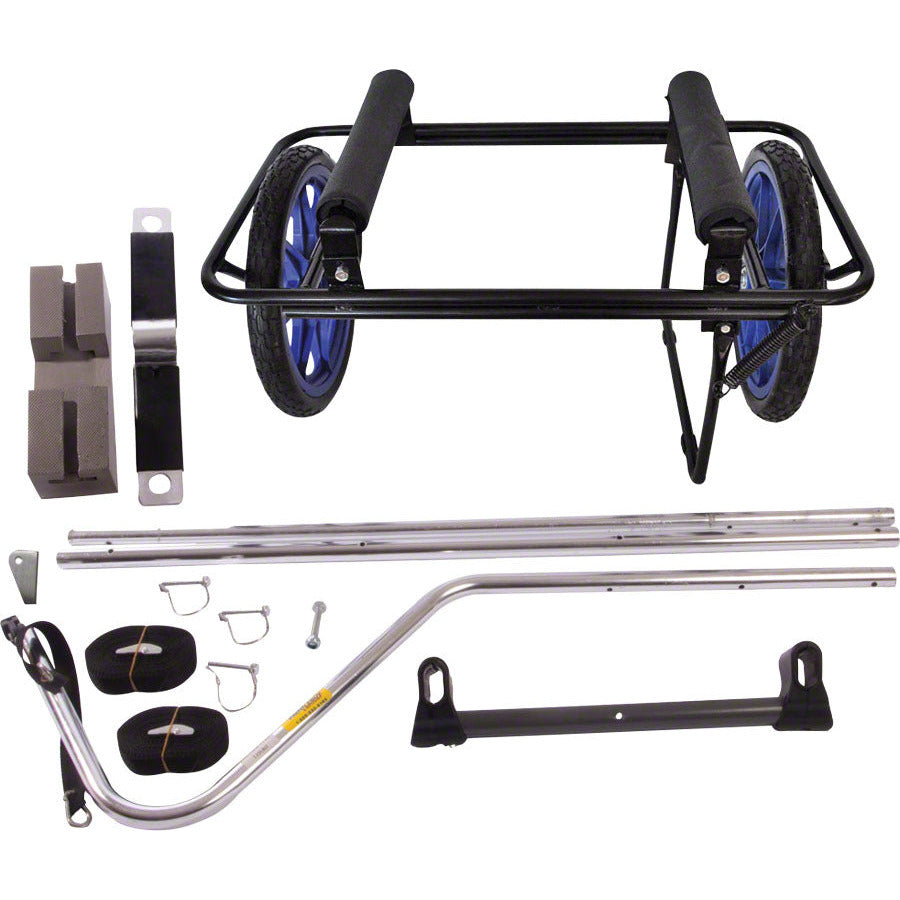 seattle-sports-company-go-cart-center-cart-and-bike-trailer-kit-black-frame-with-blue-mag-wheels