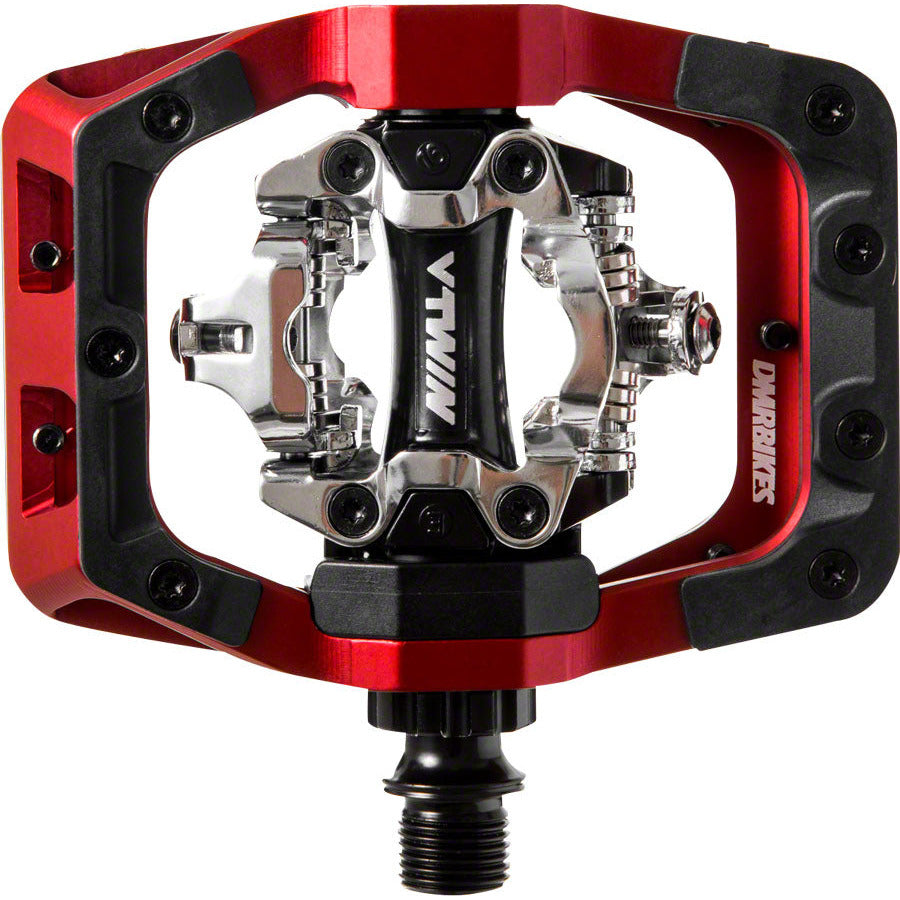 dmr-v-twin-pedals-dual-sided-clipless-with-platform-aluminum-9-16-red