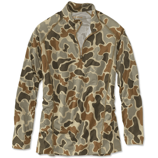 orvis-hunting-drirelease-camo-quarter-zip