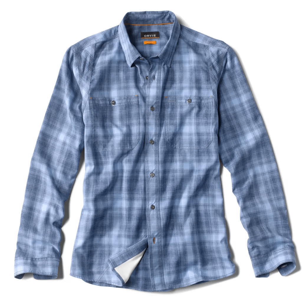 orvis-tech-chambray-plaid-workshirt-closeout