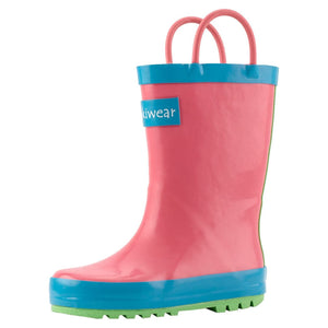 childrens-rubber-rain-boots-pink-blue-green-neon