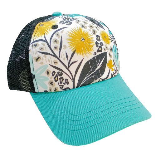 Floral Jaguar Print - Adult Trucker Hat