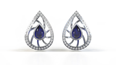 Charles-Studs-Blue Sapphire-White-Diamond-14k-White-Gold-Customized-Stud-Earrings-JEWELv-Gift-Guide-Blog-Image