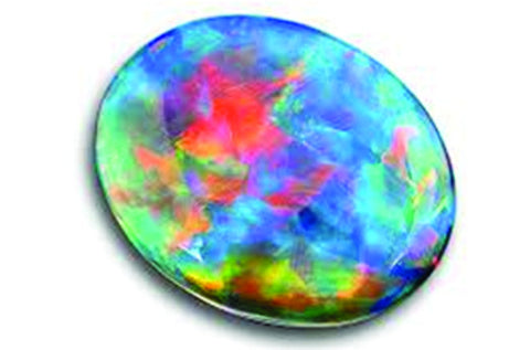 cabochon opal with lots of color 