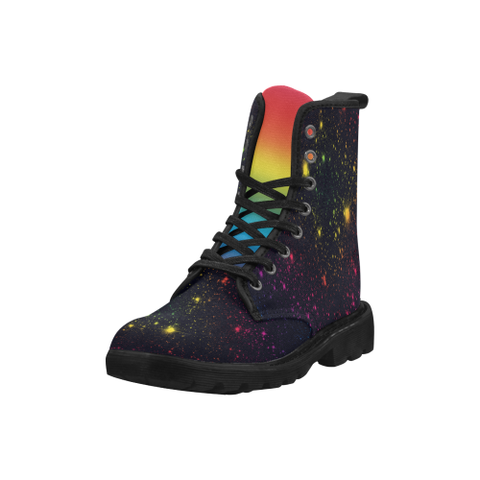 rainbow combat boots