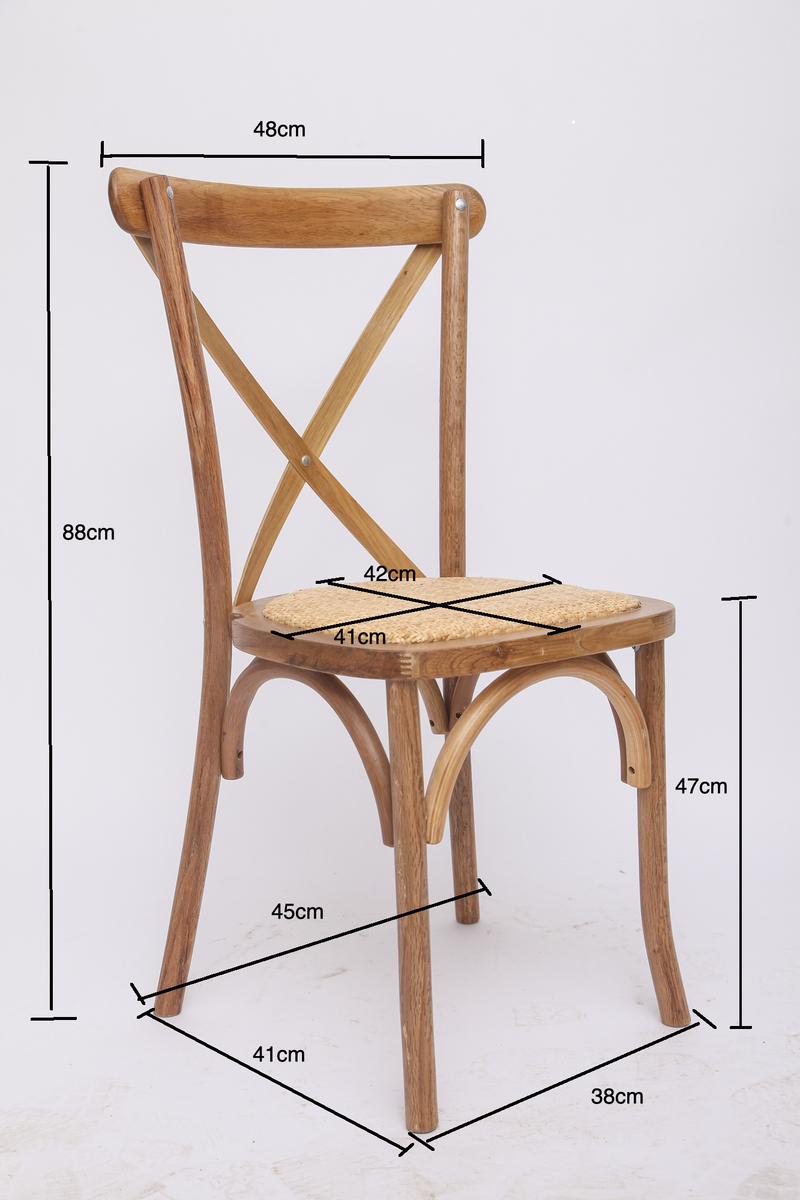 Bentwood Crossback Chair | Oakwood | Rattan Seat