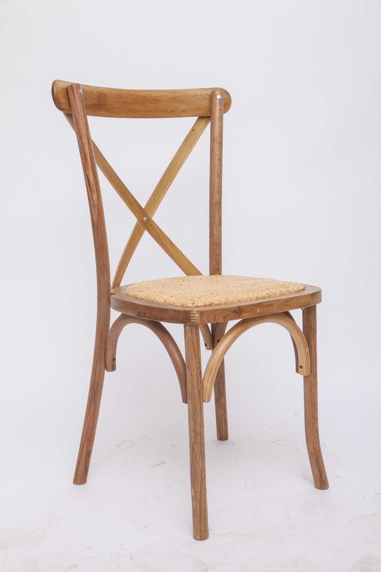 bentwood cross back chair  natural oakwood with rattan seat 6 chairs  90each
