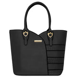 Sarah Large Black Sweetheart Handbag