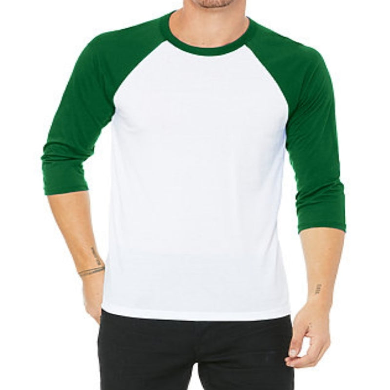 green raglan tee