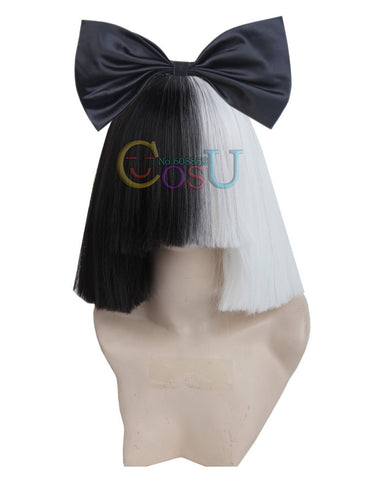 Topcosplay Sia Alive This Is Acting Half Black And Blonde Short Costum