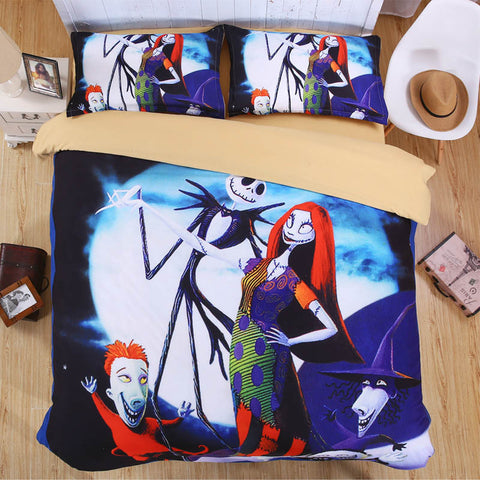 Salin Free Shipping Nightmare Before Christmas Bedding Set Kids Children Duvet Cover Boys Girls Bed Set Twin Full Queen Kingsize