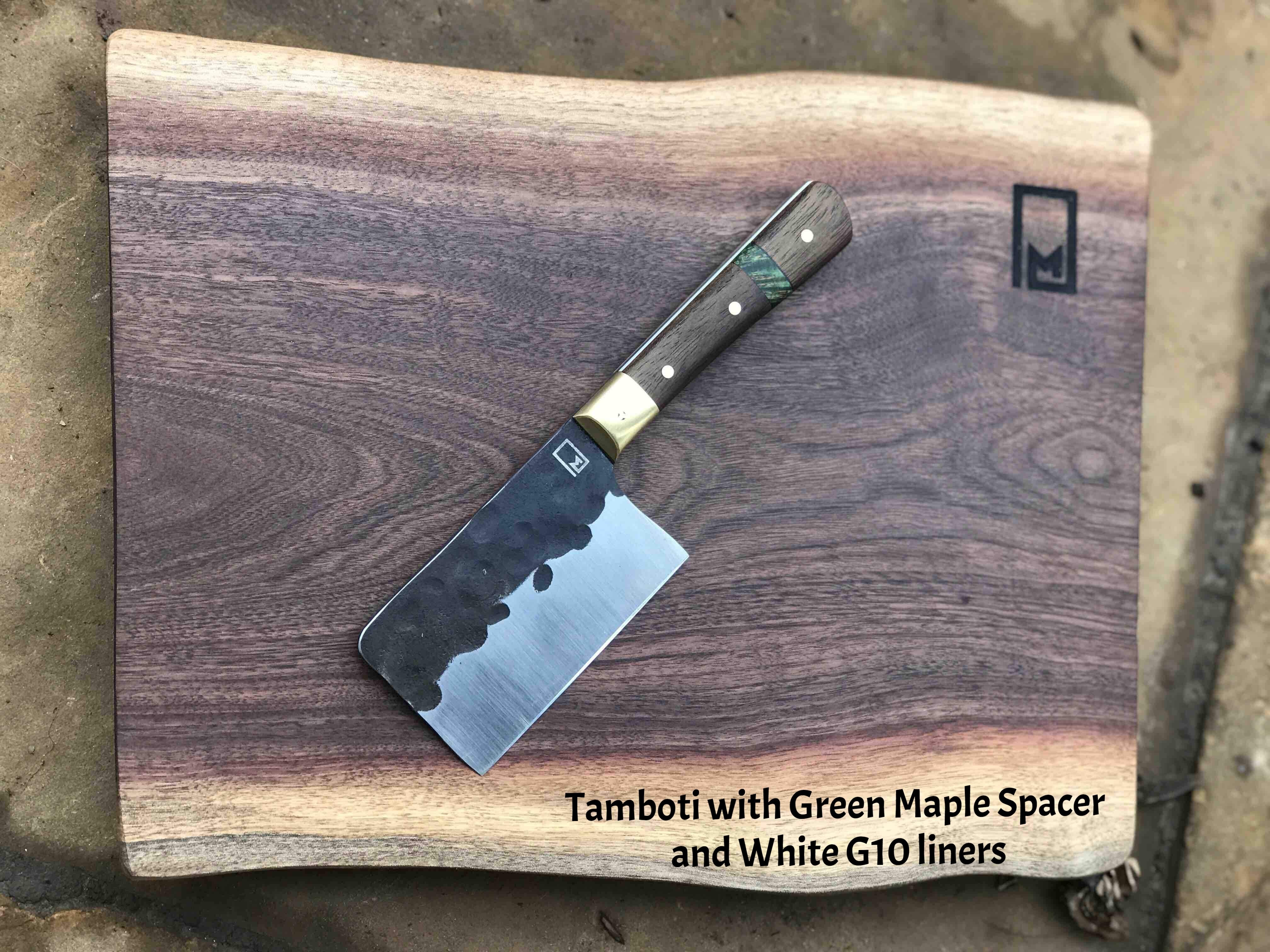 Knife Board 3 5 Mini Cleaver With Live Edge Walnut Cutting