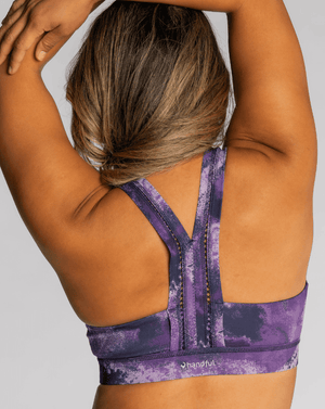 Handful Y-Back Bra – Battle Cry Pink  Running sports bra, High impact  sports bra, Sports bra design