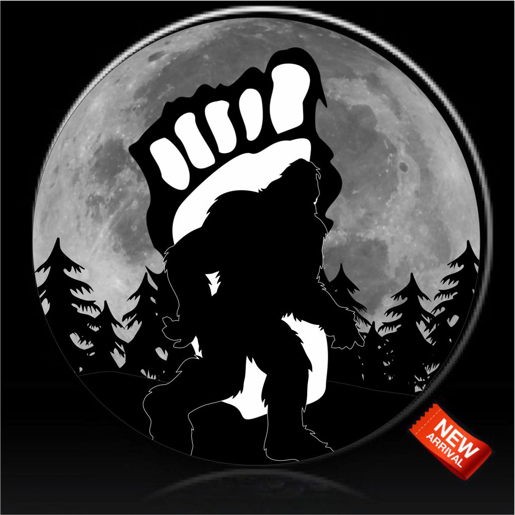 桜舞う季節 Tire Cover Central Bigfoot with Full Moon Spare tire Cover (MENUでタイヤサイズ/バックアップカメラオプションを選択) 