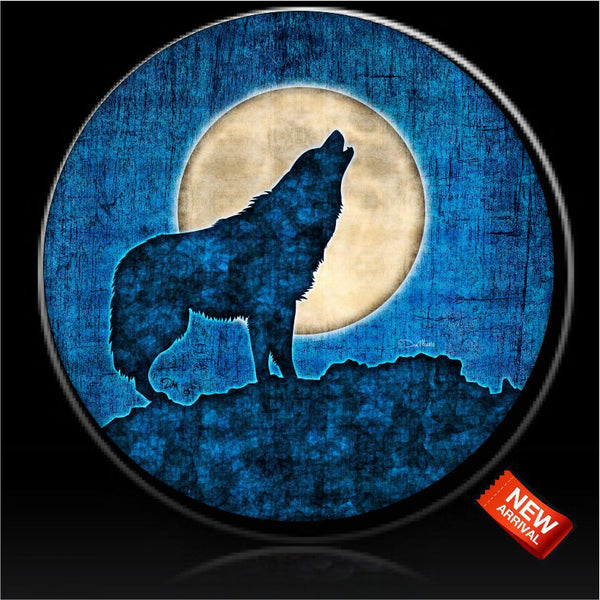 Tire Cover Central Wolf Howling at Silvery Moon Spare tire Cover (Custom  Made to Your Tire Size-Seeメニュー)