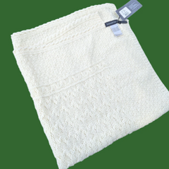 Cashmere Merino Wool Irish Knit Baby Blanket