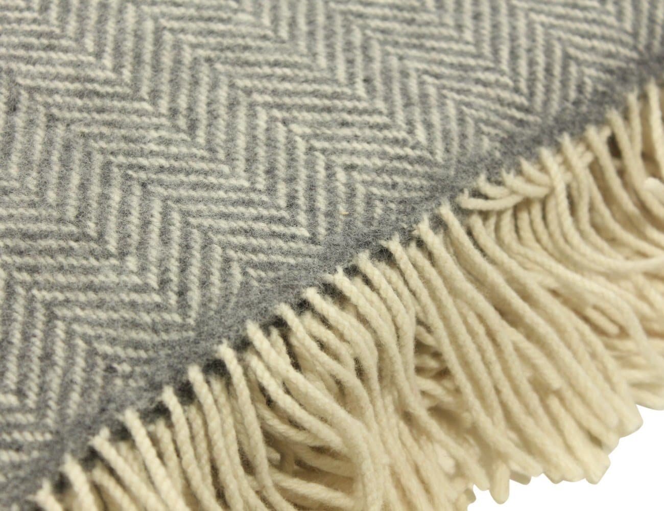 Wool Blanket Herringbone Cashmere Merino 54