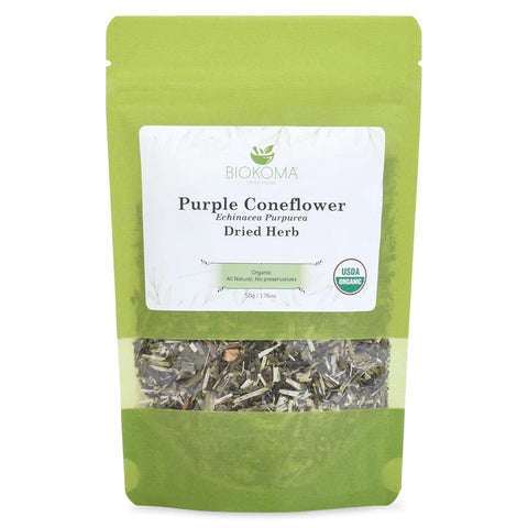 PURPLE CONEFLOWER (ECHINACEA PURPUREA) ORGANIC DRIED HERB 50G 1.76OZ