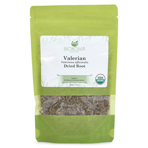 VALERIAN (VALERIANA OFFICINALIS) ORGANIC DRIED ROOT 100G 3.55OZ