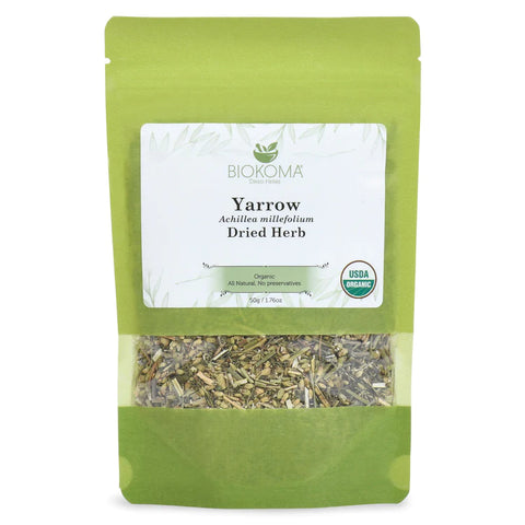 YARROW (ACHILLEA MILLEFOLIUM) ORGANIC DRIED HERB 50G 1.76OZ