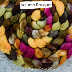 autumn bouquet on organic polwarth silk 