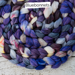 Bluebonnets (shown here on Organic Polwarth/Silk) 