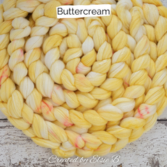 Buttercream on Organic Polwarth/Silk 