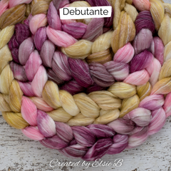 Debutante (shown here on Corriedale/Bamboo/Silk) 