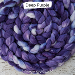 Deep Purple on Organic Polwarth/Silk 