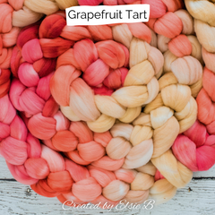 Grapefruit Tart spinning fiber 