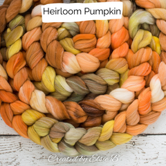 Heirloom Pumpkin spinning fiber 