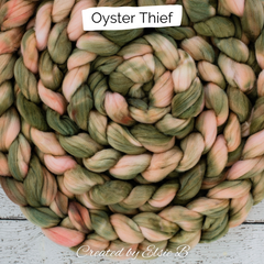oyster thief on superwash merino/ nylon 