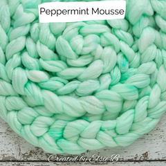 Peppermint Mousse on superwash merino bamboo nylon