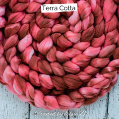 terra cotta on superwash merino nylon