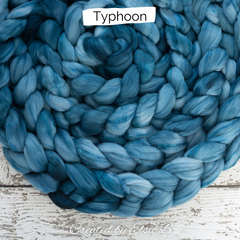 typhoon on superfine merino silk