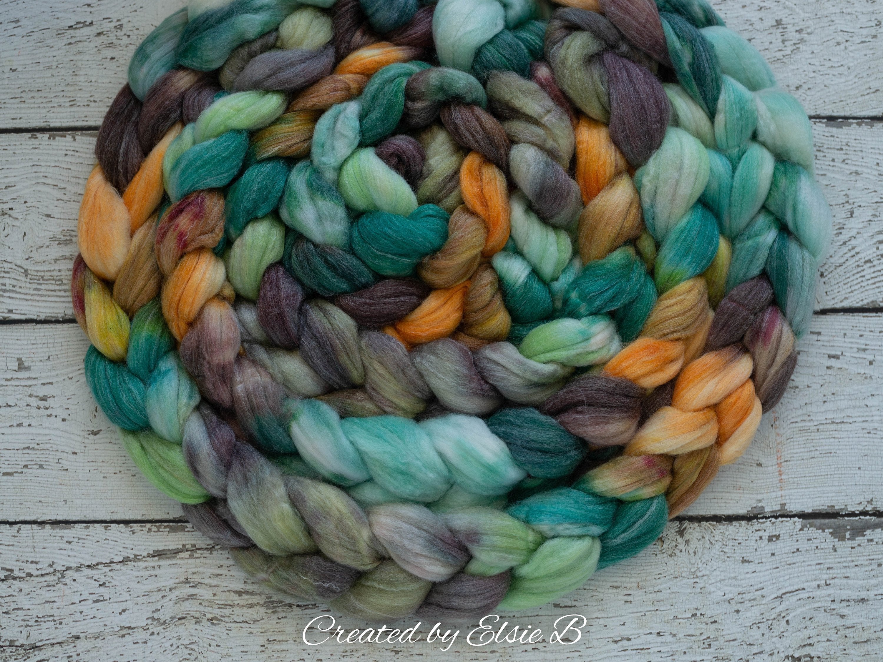 SW Merino Bamboo Nylon /'Peppermint Mousse/' 4 oz semi-solid mint superwash roving merino wool combed top roving for spinning by the pound
