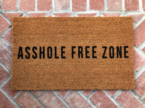 Asshole Free Zone Rude Doormat