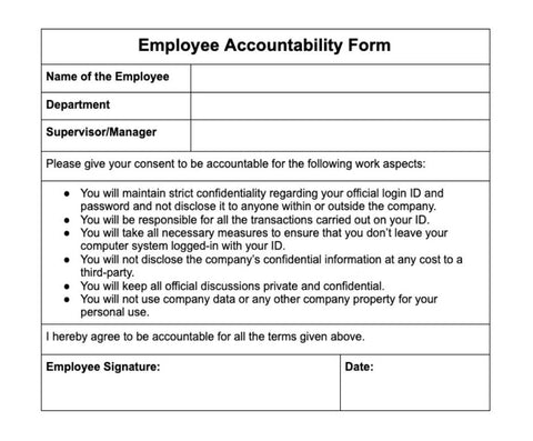 accountability at work form