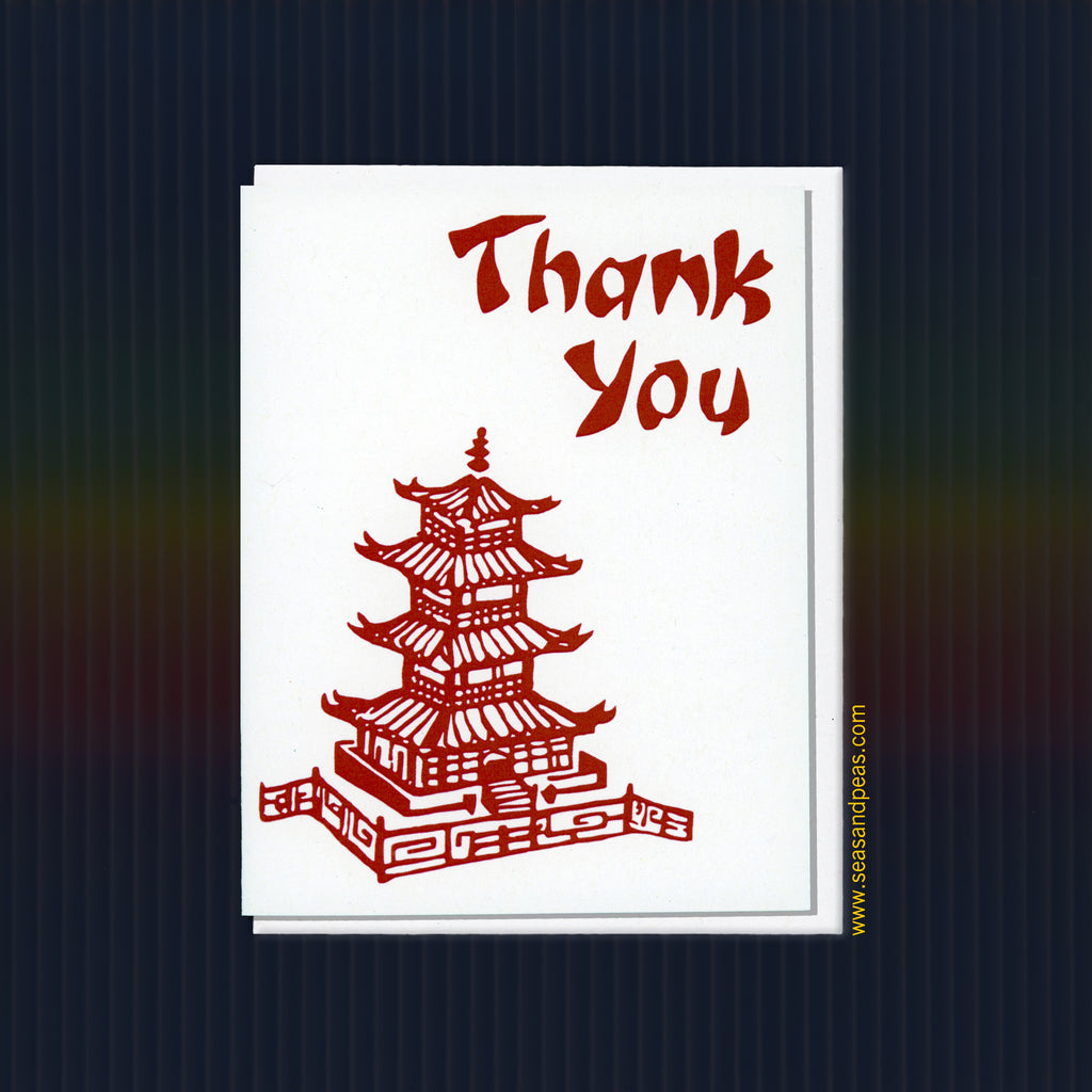 Chinese Takeout Thank You Card – Seas and Peas