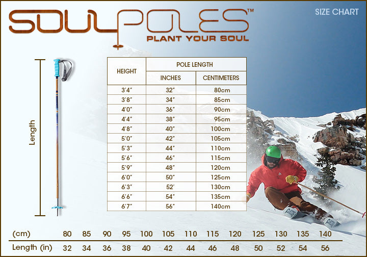 Ski Pole Sizing Chart