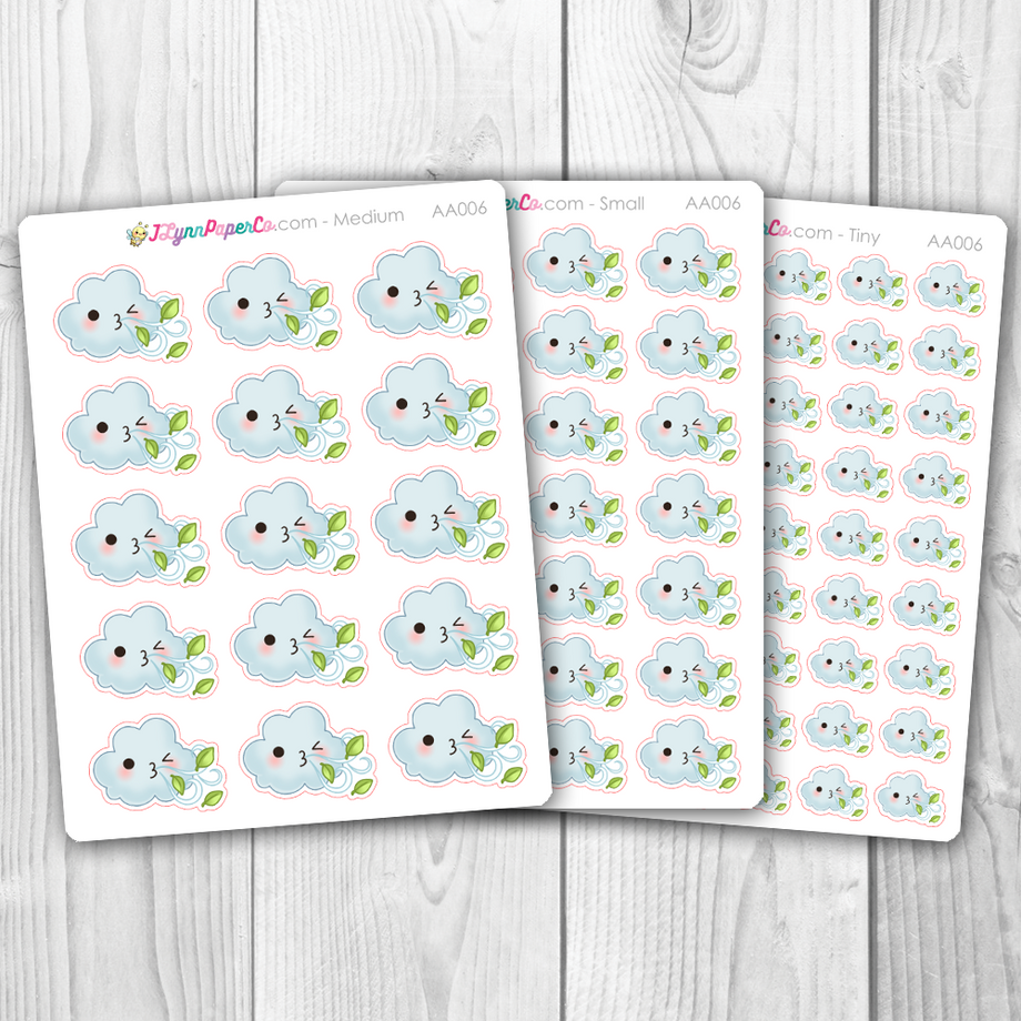 Mini Sheet - Kawaii Weather (Cloudy) Planner Stickers – Pretty Sheepy