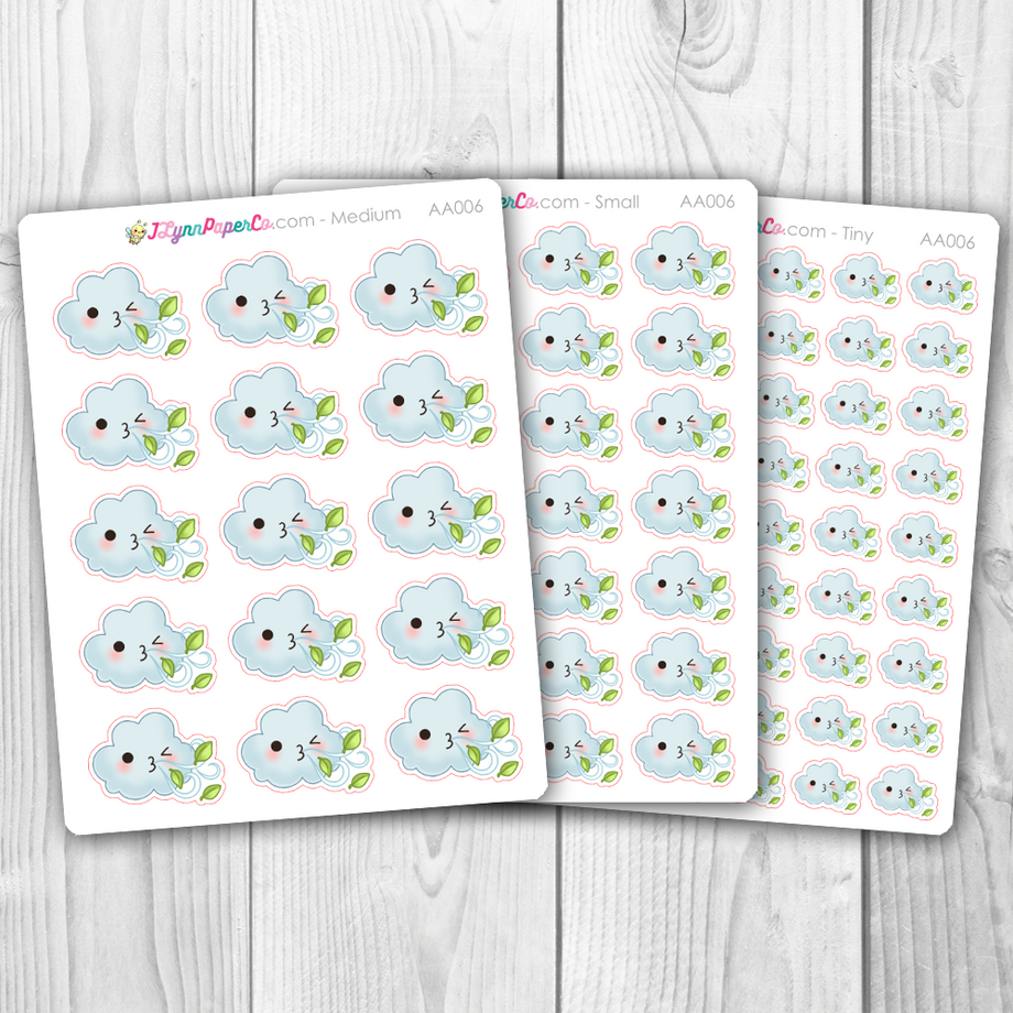 Mini Weather Tracking Vinyl Planner Stickers Kawaii - S163