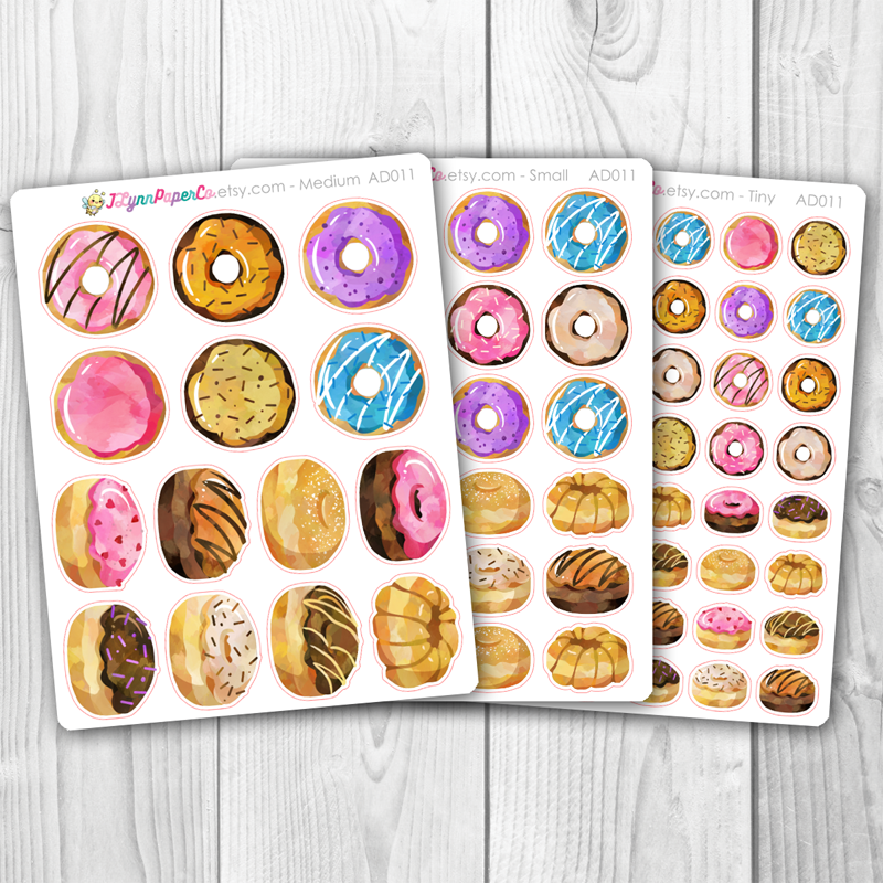 donut stickers ad011 jlynnpaperco