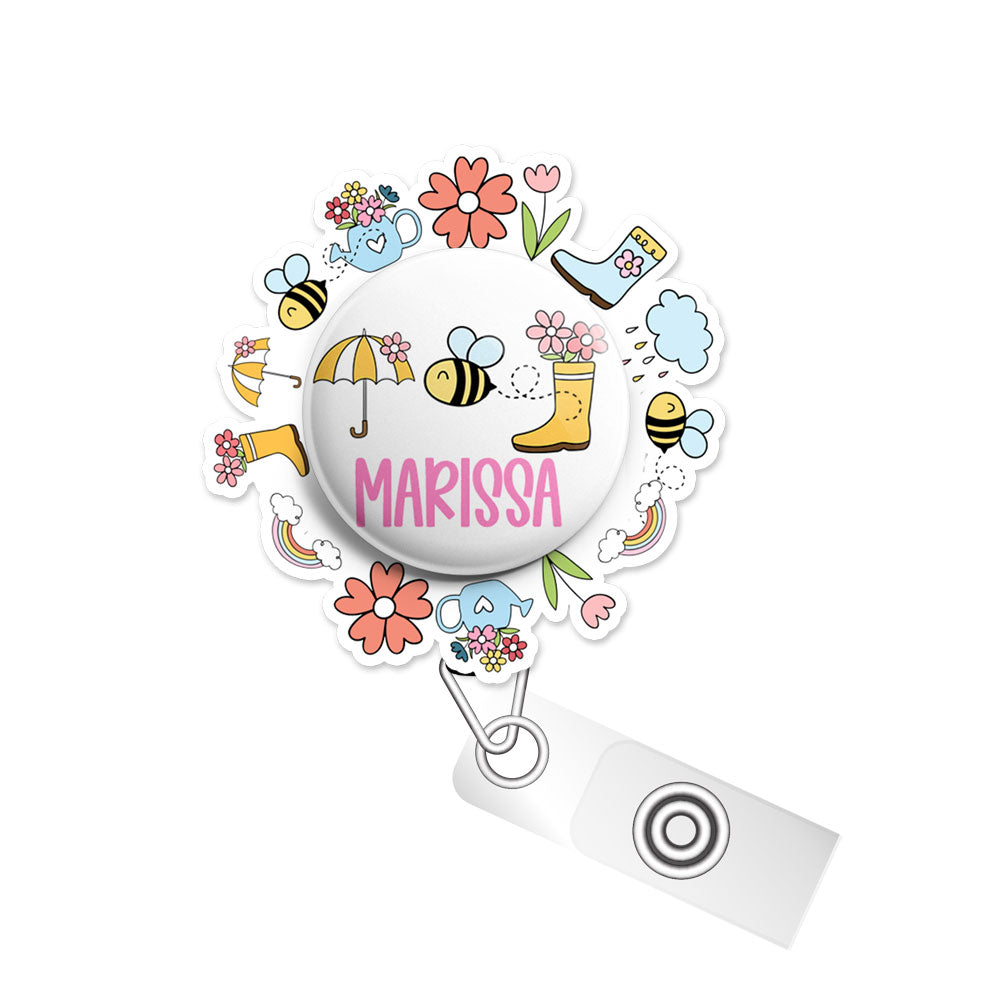 Cute Backpack Teacher Badge Reel Add-On